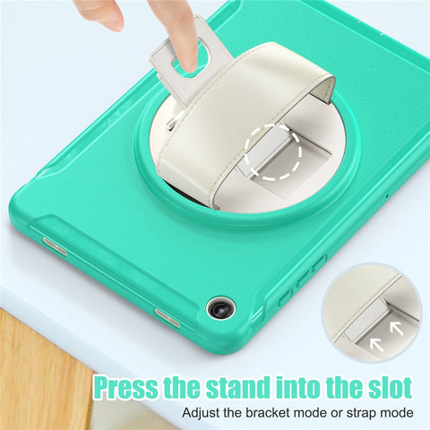 For Samsung Galaxy Tab A9+ Kickstand Back Cover PC+TPU Tablet Case