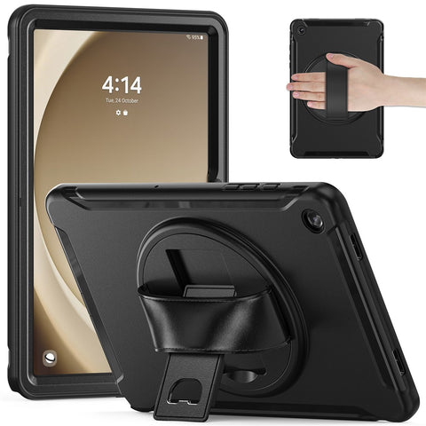 For Samsung Galaxy Tab A9+ Kickstand Back Cover PC+TPU Tablet Case