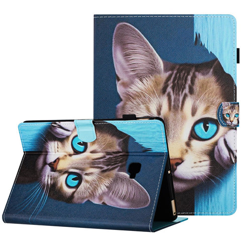 For Samsung Galaxy Tab A 10.1 (2016) T580 / T580 Case Pattern Printed Shockproof PU Leather Tablet Cover