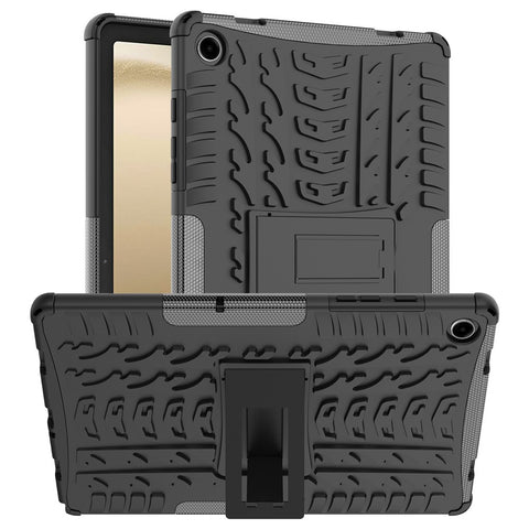 For Samsung Galaxy Tab A11+ / A9+ Tire Texture Case Shockproof TPU+PC Tablet Cover with Kickstand
