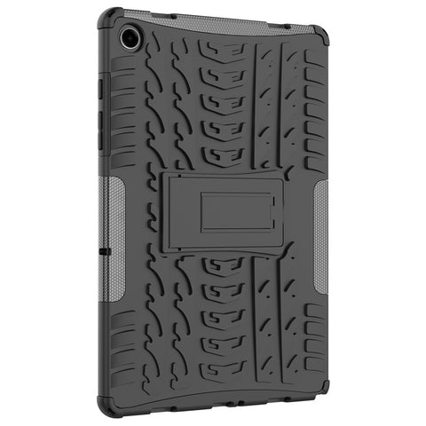 For Samsung Galaxy Tab A11+ / A9+ Tire Texture Case Shockproof TPU+PC Tablet Cover with Kickstand