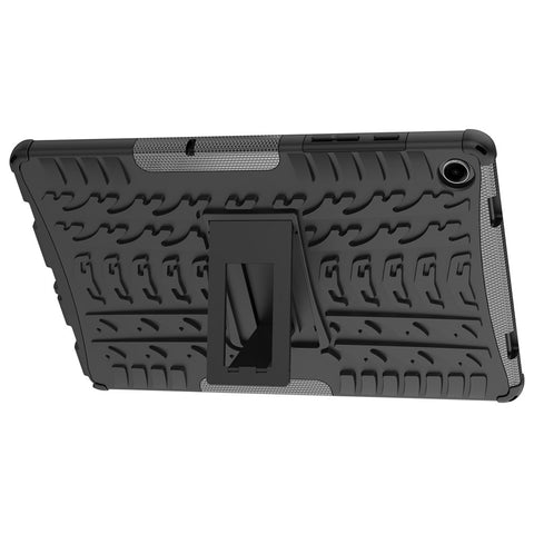 For Samsung Galaxy Tab A11+ / A9+ Tire Texture Case Shockproof TPU+PC Tablet Cover with Kickstand