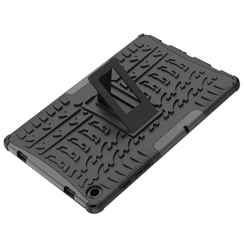 For Samsung Galaxy Tab A11+ / A9+ Tire Texture Case Shockproof TPU+PC Tablet Cover with Kickstand