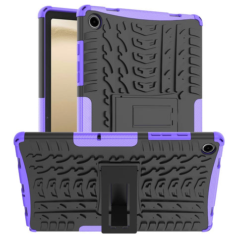 For Samsung Galaxy Tab A11+ / A9+ Tire Texture Case Shockproof TPU+PC Tablet Cover with Kickstand