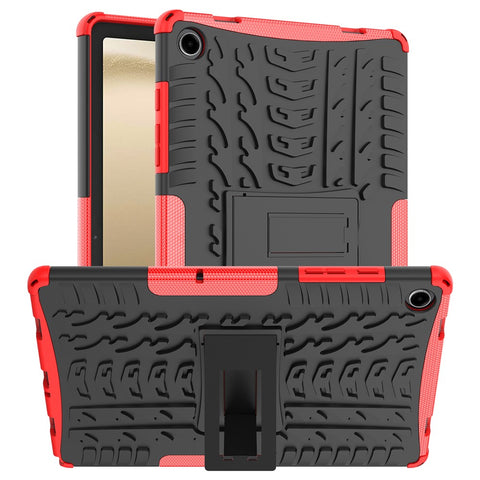 For Samsung Galaxy Tab A11+ / A9+ Tire Texture Case Shockproof TPU+PC Tablet Cover with Kickstand