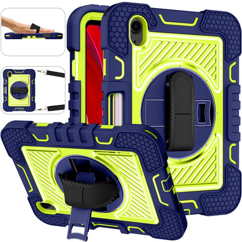 Hand Strap Kickstand for iPad mini (2024) / mini (2021) Tablet Case with Shoulder Strap