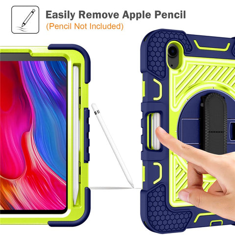Hand Strap Kickstand for iPad mini (2024) / mini (2021) Tablet Case with Shoulder Strap