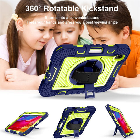 Hand Strap Kickstand for iPad mini (2024) / mini (2021) Tablet Case with Shoulder Strap