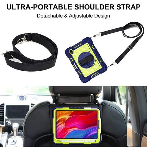 Hand Strap Kickstand for iPad mini (2024) / mini (2021) Tablet Case with Shoulder Strap