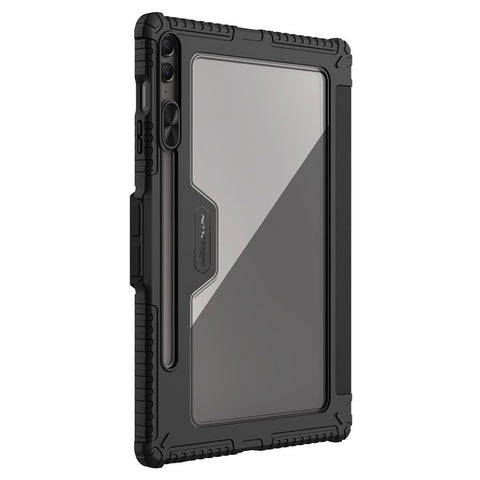 NILLKIN Bumper Leather Case Pro for Samsung Galaxy Tab S9 FE+ Tablet Cover Anti-fall Auto Wake / Sleep Case