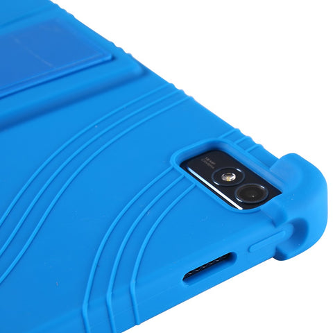 For Lenovo Tab M10 5G Silicone Protective Case Folding Kickstand Tablet Anti-drop Cover