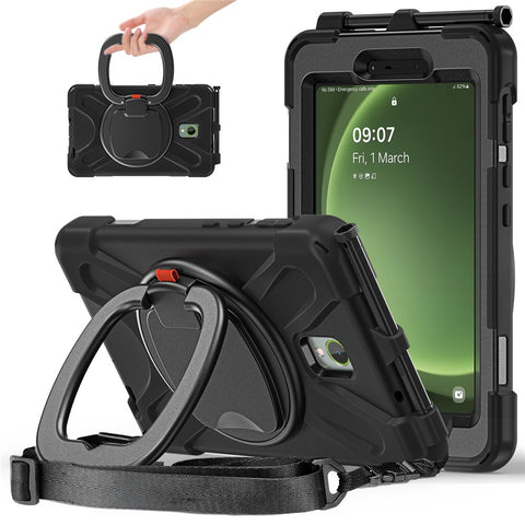 For Samsung Galaxy Tab Active5 SM-X300 Case Kickstand Rugged Tablet Cover with Shoulder Strap