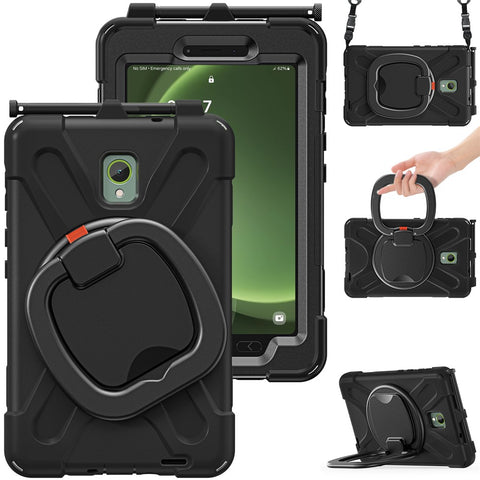 For Samsung Galaxy Tab Active5 SM-X300 Case Kickstand Rugged Tablet Cover with Shoulder Strap
