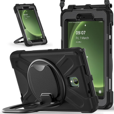 For Samsung Galaxy Tab Active5 SM-X300 Case Kickstand Rugged Tablet Cover with Shoulder Strap