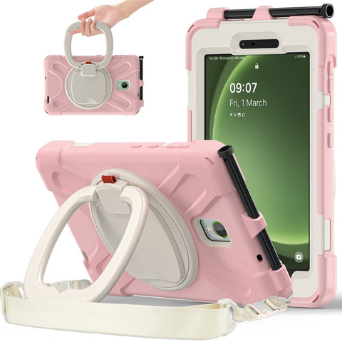 For Samsung Galaxy Tab Active5 SM-X300 Case Kickstand Rugged Tablet Cover with Shoulder Strap