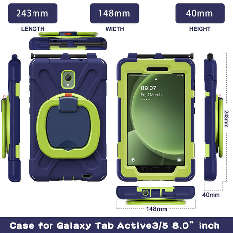 For Samsung Galaxy Tab Active5 SM-X300 Kickstand Case Rugged Shockproof Tablet Cover