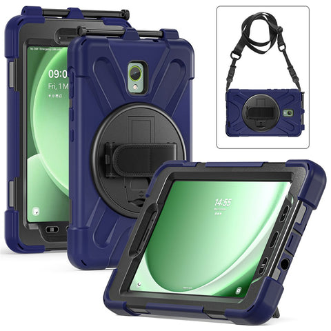 For Samsung Galaxy Tab Active 3 T570 / Tab Active5 X306B Case PC+Silicone Protective Cover with Shoulder Strap