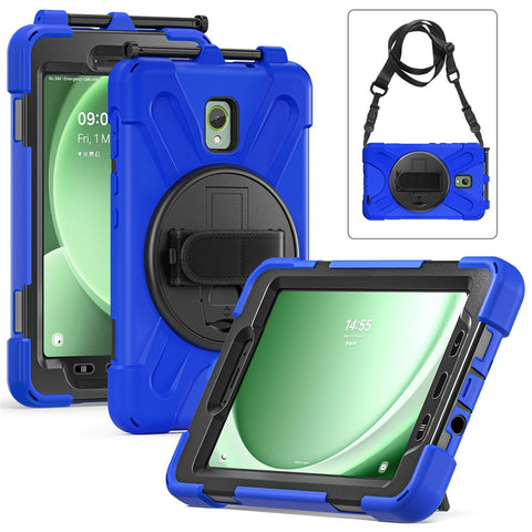 For Samsung Galaxy Tab Active 3 T570 / Tab Active5 X306B Case PC+Silicone Protective Cover with Shoulder Strap