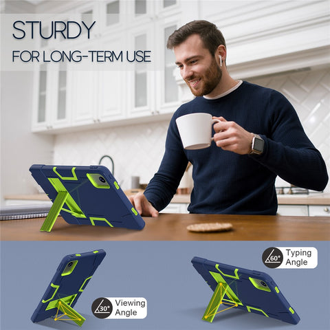 For Lenovo Tab M11 TB330FU / TB330XU / Xiaoxin Pad 11 2024 Case Robot Style Silicone + PC Kickstand Tablet Cover