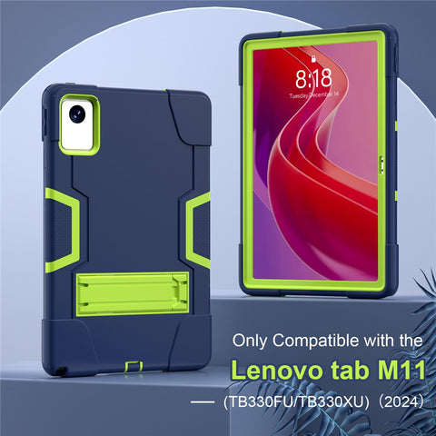 For Lenovo Tab M11 TB330FU / TB330XU / Xiaoxin Pad 11 2024 Case Robot Style Silicone + PC Kickstand Tablet Cover
