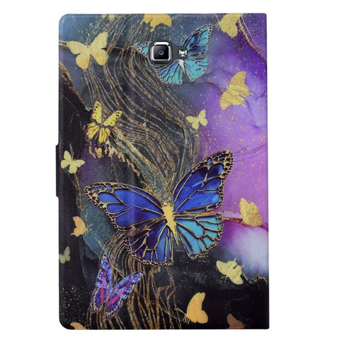 For Samsung Galaxy Tab A 10.1 (2016) T580 T585 Leather Case Card Holder Pattern Tablet Cover