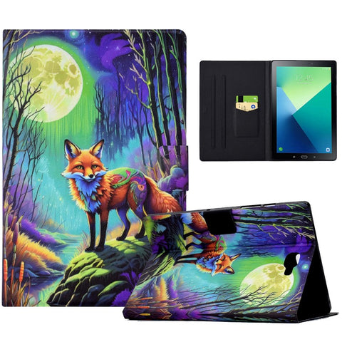 For Samsung Galaxy Tab A 10.1 (2016) T580 T585 Leather Case Card Holder Pattern Tablet Cover