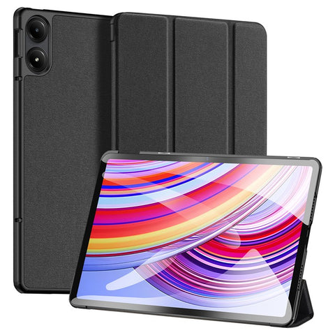 DUX DUCIS Domo Series for Xiaomi Redmi Pad Pro / Pad Pro 5G / Poco Pad 4G / Poco Pad 5G Leather Case Tri-Fold Stand with Pencil Holder