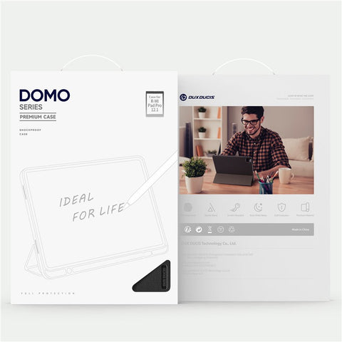 DUX DUCIS Domo Series for Xiaomi Redmi Pad Pro / Pad Pro 5G / Poco Pad 4G / Poco Pad 5G Leather Case Tri-Fold Stand with Pencil Holder