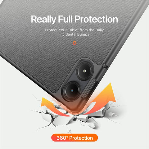 DUX DUCIS Domo Series for Xiaomi Redmi Pad Pro / Pad Pro 5G / Poco Pad 4G / Poco Pad 5G Leather Case Tri-Fold Stand with Pencil Holder