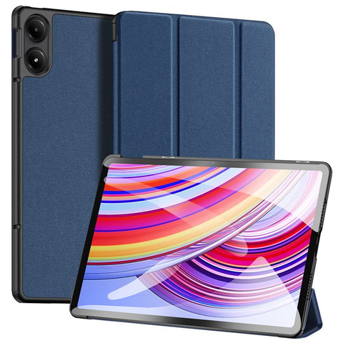 DUX DUCIS Domo Series for Xiaomi Redmi Pad Pro / Pad Pro 5G / Poco Pad 4G / Poco Pad 5G Leather Case Tri-Fold Stand with Pencil Holder