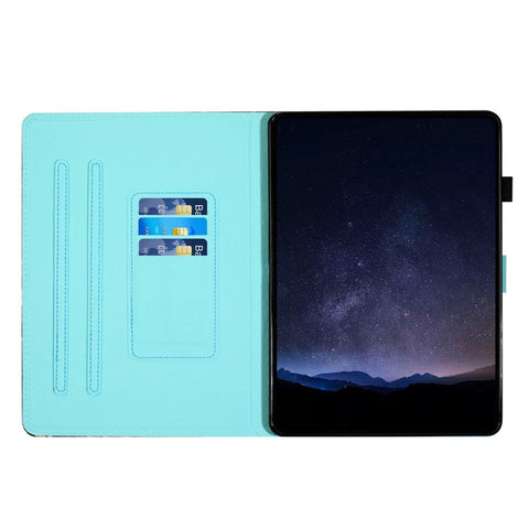For Samsung Galaxy Tab A 10.1 (2016) T580 Folio Flip Leather Case Tablet Cover with Card Slots