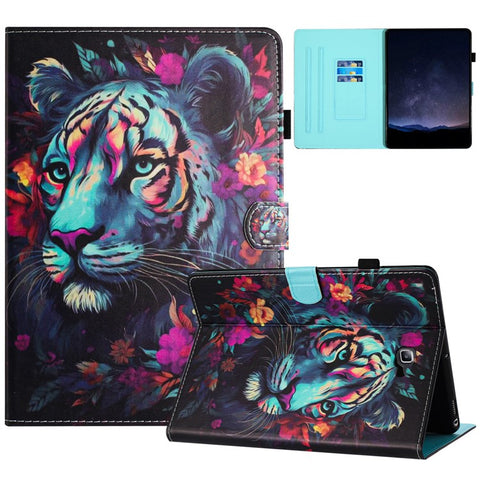 For Samsung Galaxy Tab A 10.1 (2016) T580 Folio Flip Leather Case Tablet Cover with Card Slots