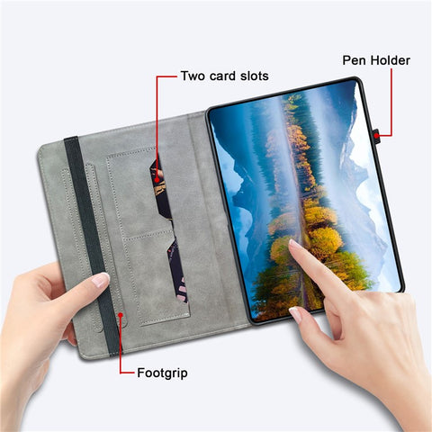 For Samsung Galaxy Tab S9 Tablet Case Anti-Drop Leather Flip Stand Pattern Printing Shell