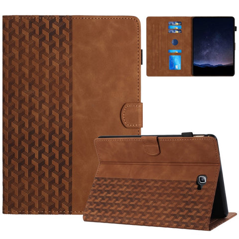 For Samsung Galaxy Tab A 10.1 (2016) T580 Case Card Holder Building Blocks Imprinted Tablet Cover