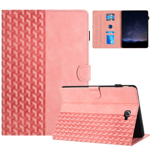 For Samsung Galaxy Tab A 10.1 (2016) T580 Case Card Holder Building Blocks Imprinted Tablet Cover