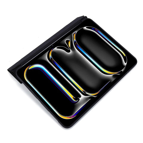 For iPad Pro 11 (2025) / 11 (2024) Case Origami Stand PU Leather+Silicone Cover with Auto Sleep / Wake