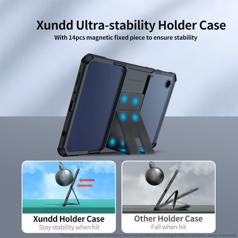 XUNDD For Samsung Galaxy Tab A9 Case Reinforced Corners Kickstand TPU + PC Tablet Cover