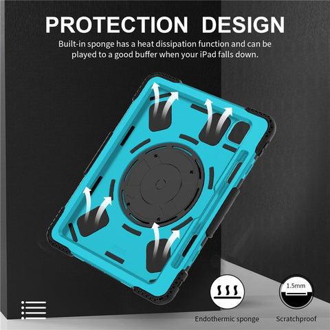 For iPad Pro 11 (2025) / 11 (2024) Kickstand Case Anti-Scratch Tablet Cover with Shoulder Strap