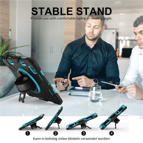 For iPad Pro 11 (2025) / 11 (2024) Kickstand Case Anti-Scratch Tablet Cover with Shoulder Strap