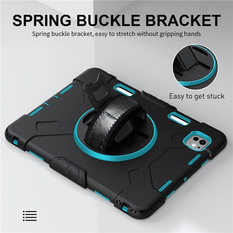 For iPad Pro 11 (2025) / 11 (2024) Kickstand Case Anti-Scratch Tablet Cover with Shoulder Strap