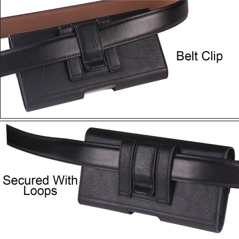 7.2 inch Waist Bag for Huawei Mate 20 X / Honor X20 Max / Meizu Note 22 Horizontal Elastic Phone Holster with Card Slot