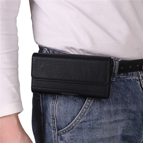 7.2 inch Waist Bag for Huawei Mate 20 X / Honor X20 Max / Meizu Note 22 Horizontal Elastic Phone Holster with Card Slot