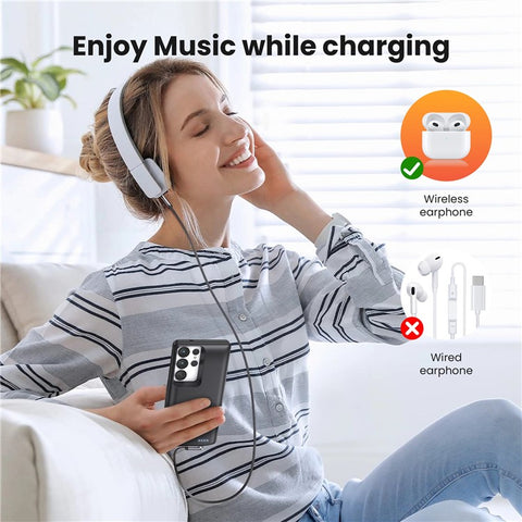 TY-118 For Samsung Galaxy S23 Ultra / S22 Ultra 5G 10000mAh Battery Case Power Bank Portable Charger Protective Cover