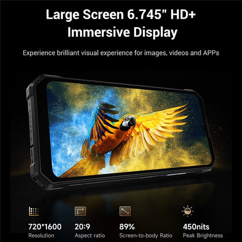 FOSSIBOT F109S 6.745 inch Rugged Smartphone Android 15 6GB + 256GB 10600mAh Battery 50MP Camera, NFC