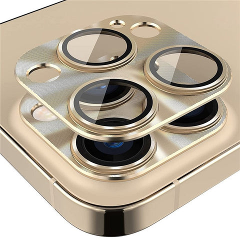 HAT PRINCE ENKAY For iPhone 14 Pro 6.1 inch  /  14 Pro Max 6.7 inch Camera Lens Protector Aluminum Alloy + Tempered Glass Full Cover HD Clear Anti-scratch One-Piece Lens Film