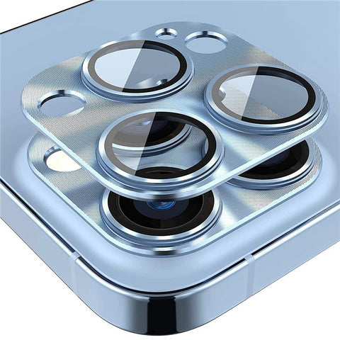 HAT PRINCE ENKAY For iPhone 14 Pro 6.1 inch  /  14 Pro Max 6.7 inch Camera Lens Protector Aluminum Alloy + Tempered Glass Full Cover HD Clear Anti-scratch One-Piece Lens Film