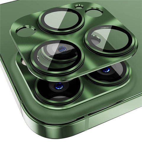 HAT PRINCE ENKAY For iPhone 14 Pro 6.1 inch  /  14 Pro Max 6.7 inch Camera Lens Protector Aluminum Alloy + Tempered Glass Full Cover HD Clear Anti-scratch One-Piece Lens Film