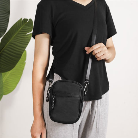 Oxford Cloth Phone Pouch Men Women Cellphone Keys Wallet Carrying Crossbody Bag Waist Belt Hanging Bag