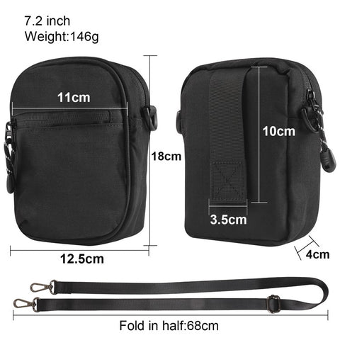 Oxford Cloth Phone Pouch Men Women Cellphone Keys Wallet Carrying Crossbody Bag Waist Belt Hanging Bag