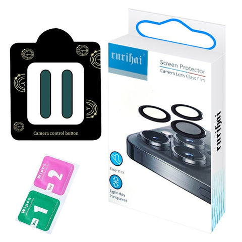 RURIHAI 2Pcs Camera Control Button Sticker for iPhone 17 Pro Max / 17 Pro / 17 / 16 Pro Max / 16 Pro / 16 Plus / 16 Glass Camera Button Protector